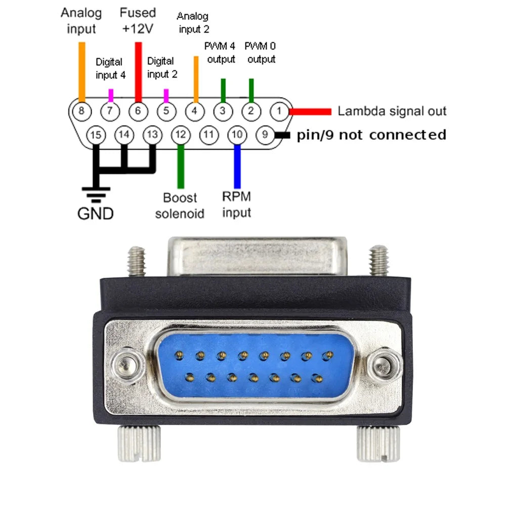 DB-017-UP 90 Degree Angled DSUB D-subminiature 15Pin Male Nut to Female Screw Adapter DB Connector - 7