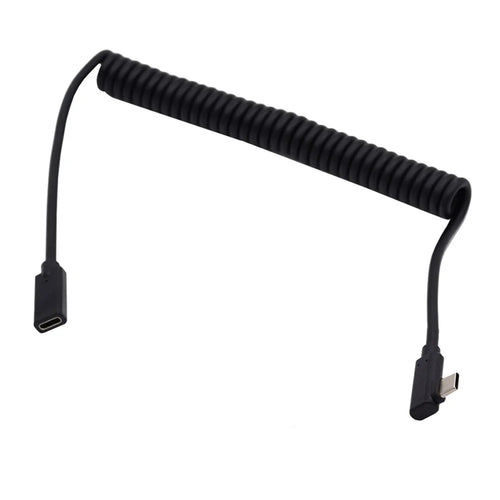 UC-133-CMCF Type-C Male to Female Extension Cable Stretch Coiled Spring USB-C Keyboard Mouse Cord - 1