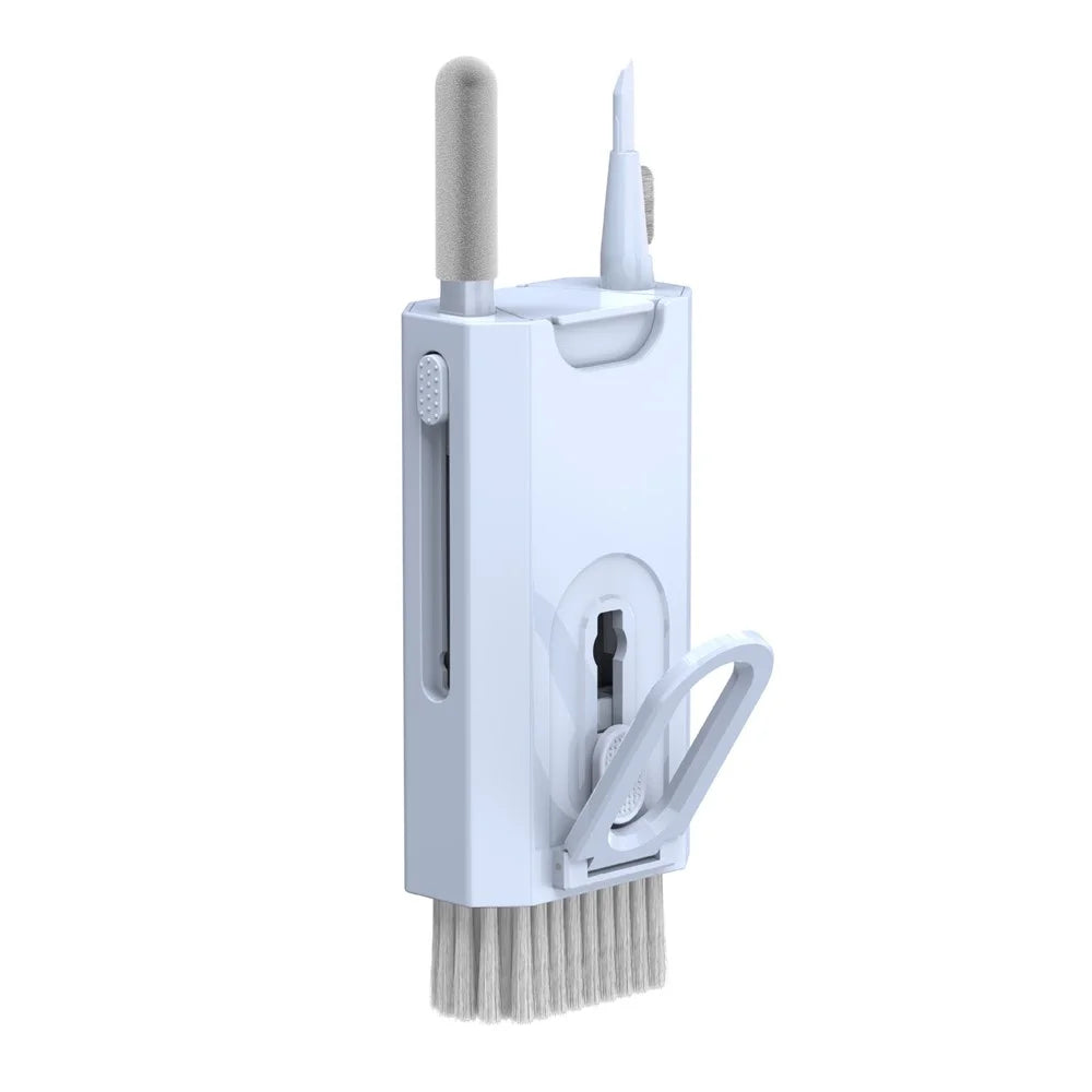 Q8 Bluetooth-compatible Headset Keyboard Screen Cleaning Tools Kit Dust Removal Pen Brush Key Puller Set - Blue - 1