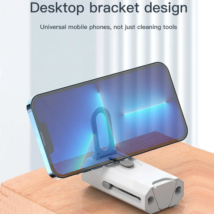 Q8 Bluetooth-compatible Headset Keyboard Screen Cleaning Tools Kit Dust Removal Pen Brush Key Puller Set - Blue - 5
