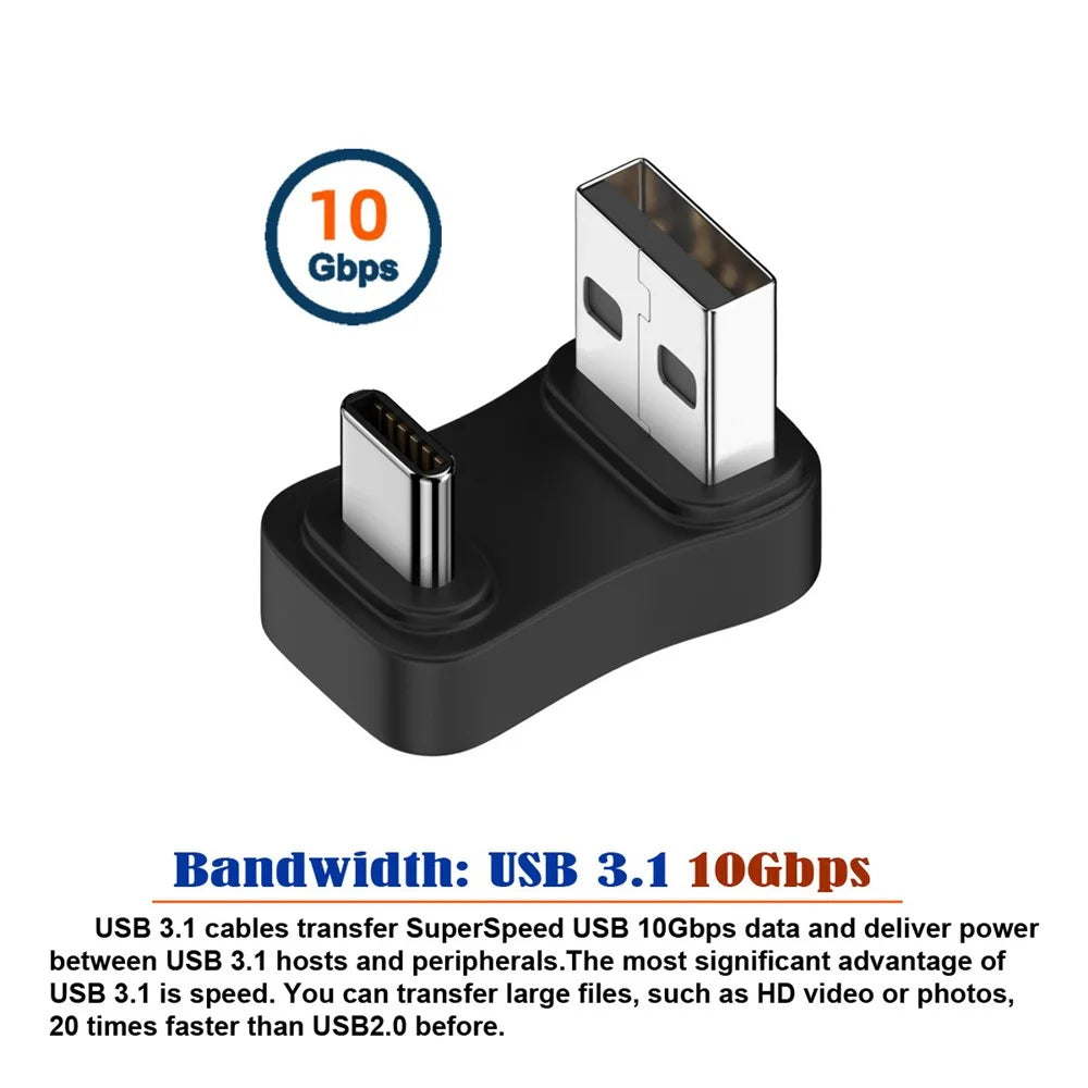 UC-070-TC008 USB 3.0 Type-A Male to USB 3.1 Type-C Male Data Sync 10Gbps Charge Adapter for Laptop Phone - 3