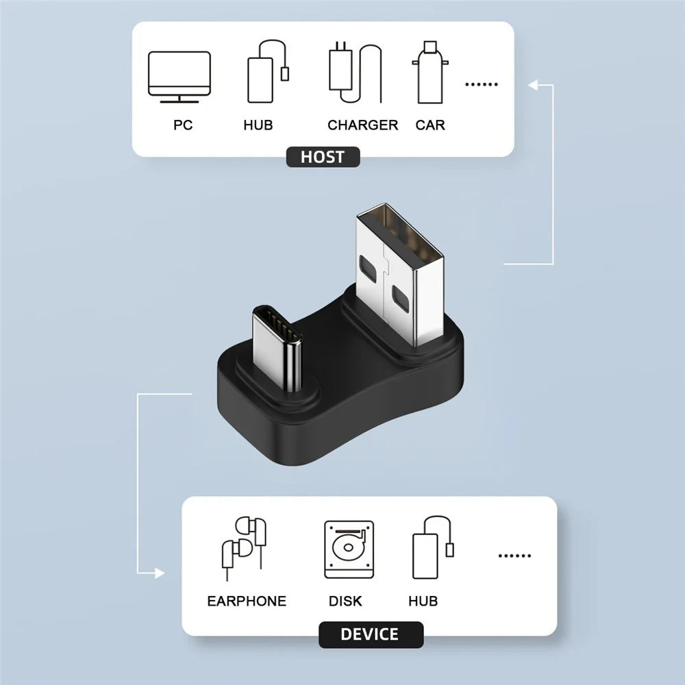 UC-070-TC008 USB 3.0 Type-A Male to USB 3.1 Type-C Male Data Sync 10Gbps Charge Adapter for Laptop Phone - 4