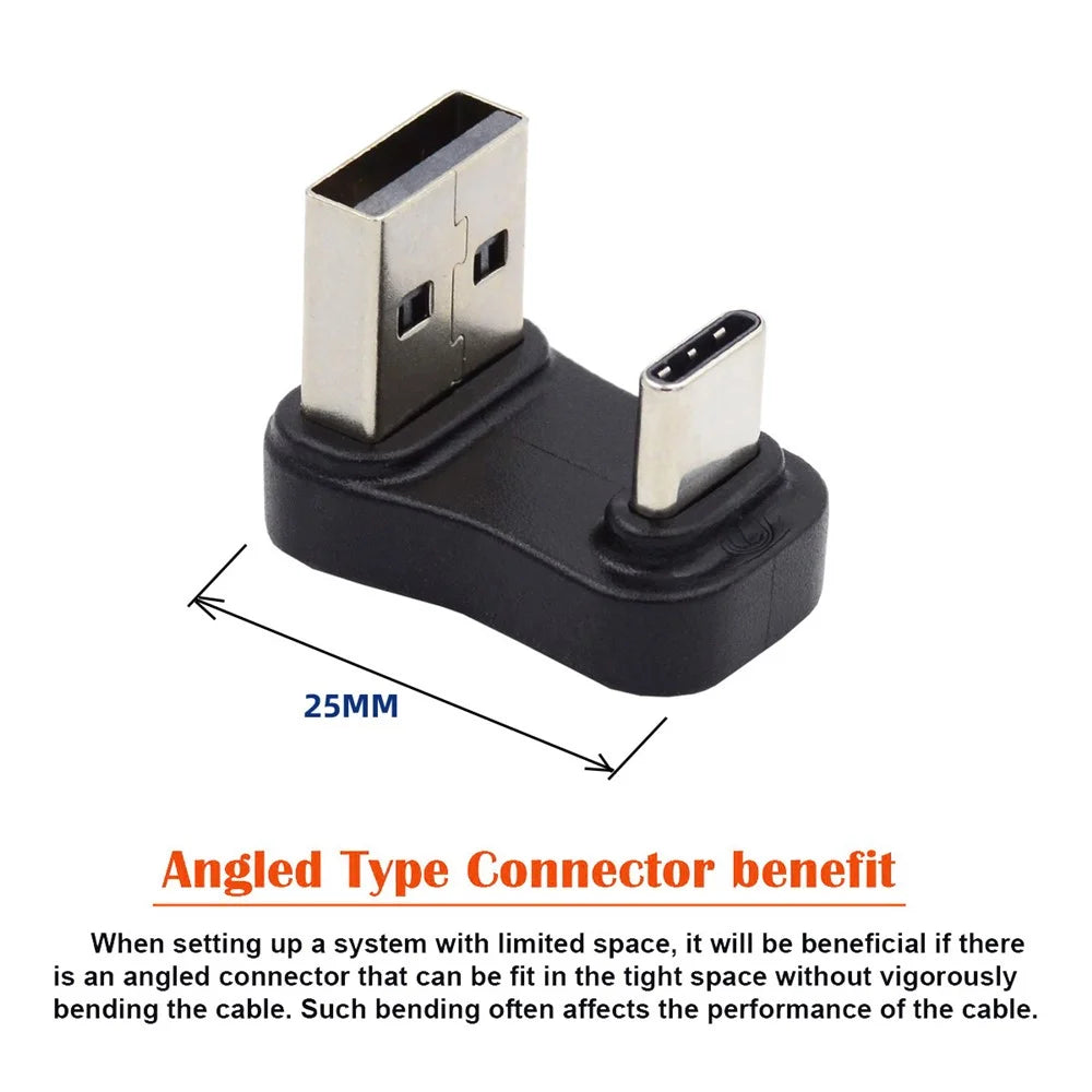 UC-070-TC008 USB 3.0 Type-A Male to USB 3.1 Type-C Male Data Sync 10Gbps Charge Adapter for Laptop Phone - 7