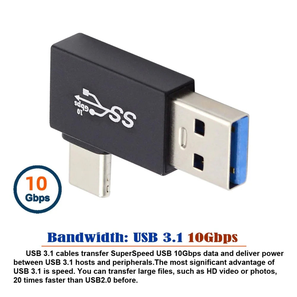 UC-070-TC003 USB 3.0 Type-A Male to USB 3.1 Type-C Male Adapter 10Gbps Connector for Laptop Tablet Phone - 2