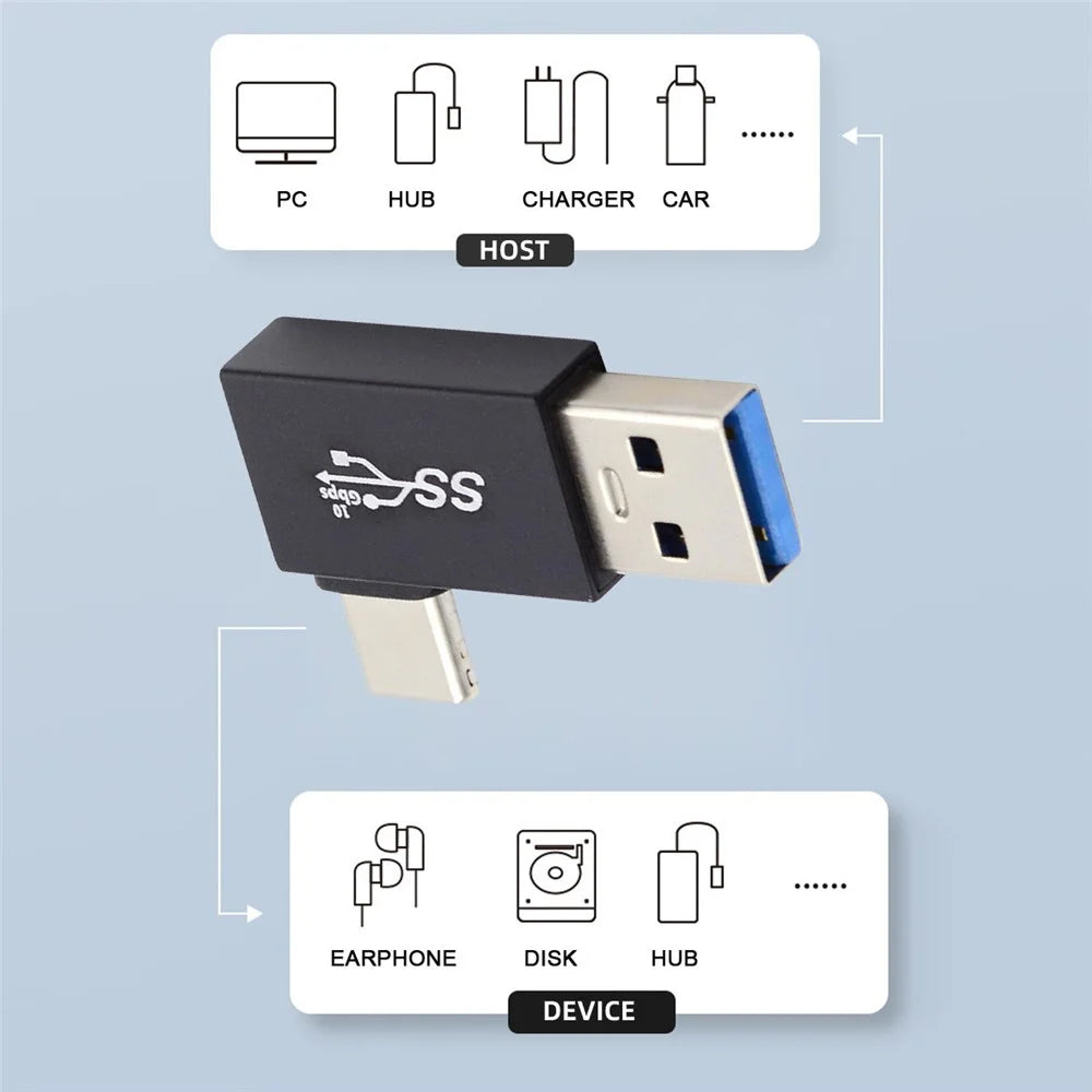 UC-070-TC003 USB 3.0 Type-A Male to USB 3.1 Type-C Male Adapter 10Gbps Connector for Laptop Tablet Phone - 5