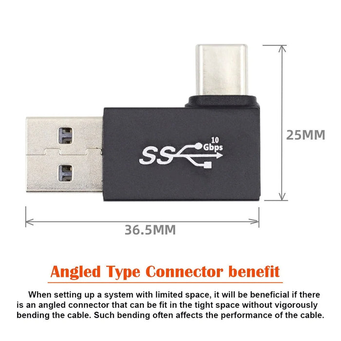 UC-070-TC004 USB 3.0 USB-A Male to USB 3.1 Type-C Male Adapter Support 10Gbps Data Transfer - 7