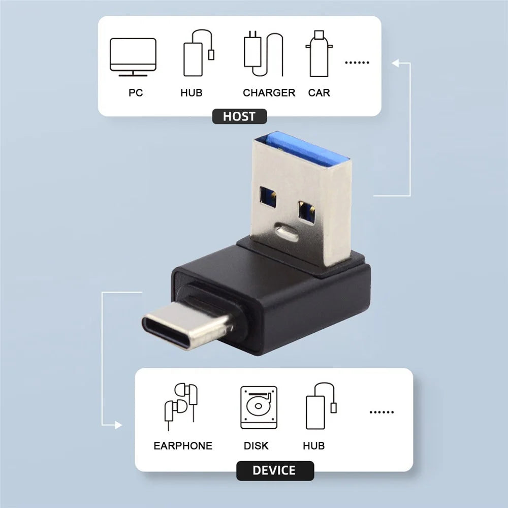 UC-070-TC005 USB 3.0 USB-A Male to Type-C 3.1 Male Adapter 10Gbps Data Transmission Connector for Laptop Phone - 5