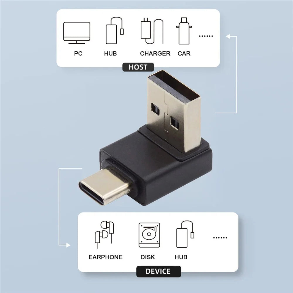 UC-070-TC006 USB 3.0 Type-A Male to Type-C 3.1 Male Adapter 10Gbps Data Sync Connector for Laptop Phone - 4