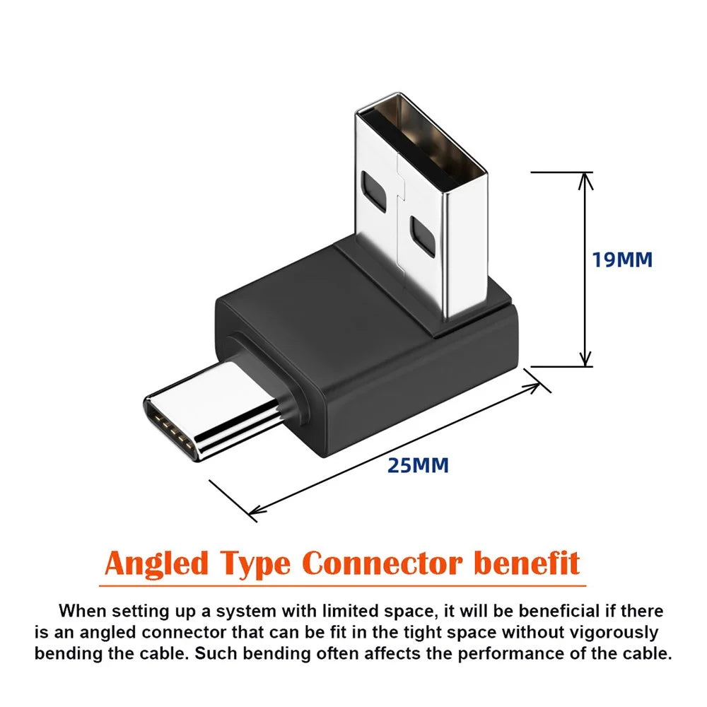 UC-070-TC006 USB 3.0 Type-A Male to Type-C 3.1 Male Adapter 10Gbps Data Sync Connector for Laptop Phone - 7