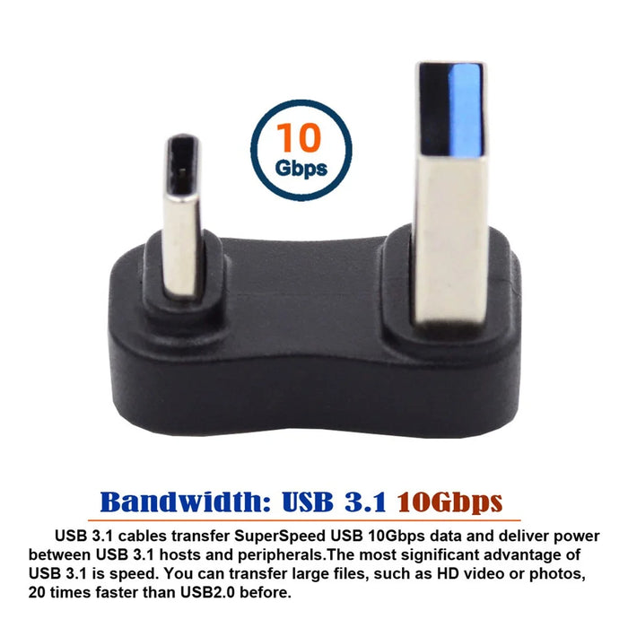 UC-070-TC007 USB 3.0 Type-A Male to USB 3.1 Type-C Male Connector 10Gbps Data Transfer Charge Adapter - 3