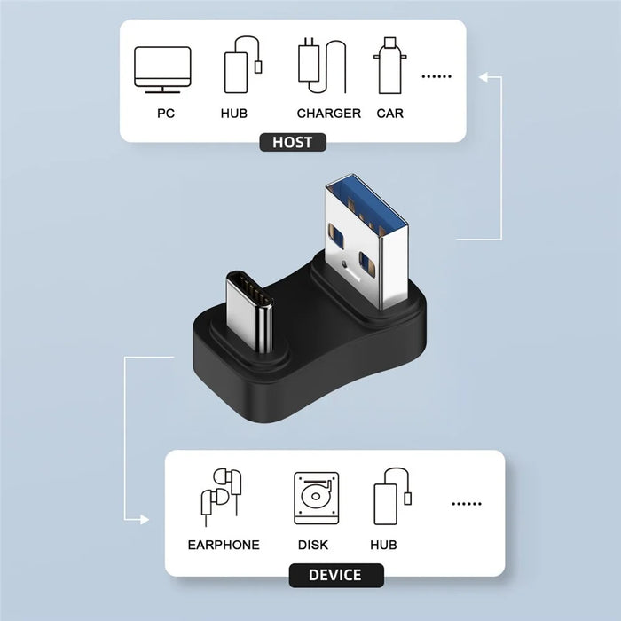 UC-070-TC007 USB 3.0 Type-A Male to USB 3.1 Type-C Male Connector 10Gbps Data Transfer Charge Adapter - 4