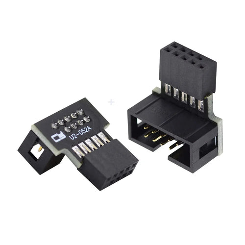U2-052 1 Set Down & Up Angled USB 2.0 10Pin 9Pin Header Male to Female Extension Adapter Motherboard Connector - 1