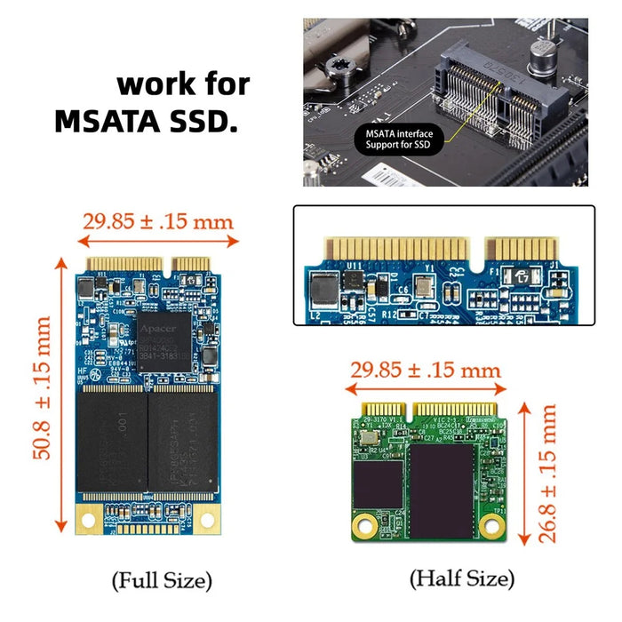 SA-060 Dual MSATA NGFF B+M SSD Card JBOD Raid 0 Span Bridge to 2.5inch SATA Combo HDD Disk Drive Enclosure - 4