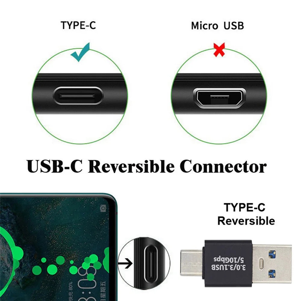 UC-070-TC001 Fast Data Transfer USB 3.0 Male to USB 3.1 Type-C Male Charge Adapter for Laptop Phone - 3