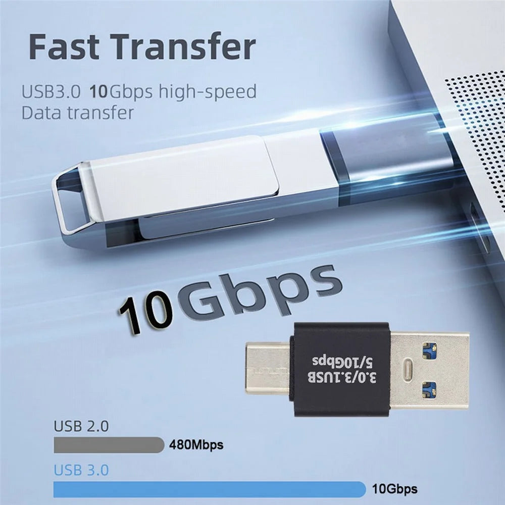 UC-070-TC001 Fast Data Transfer USB 3.0 Male to USB 3.1 Type-C Male Charge Adapter for Laptop Phone - 5