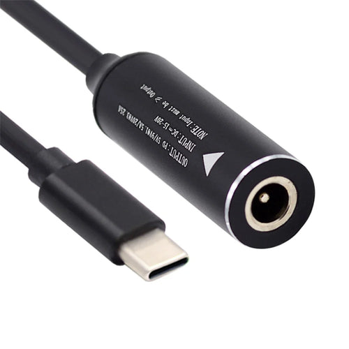 UC-149-5521MM 5.5x2.1mm DC Female Jack to Type-C Male Charge Cable for Laptop Phone PD9V 15V 20V - 1