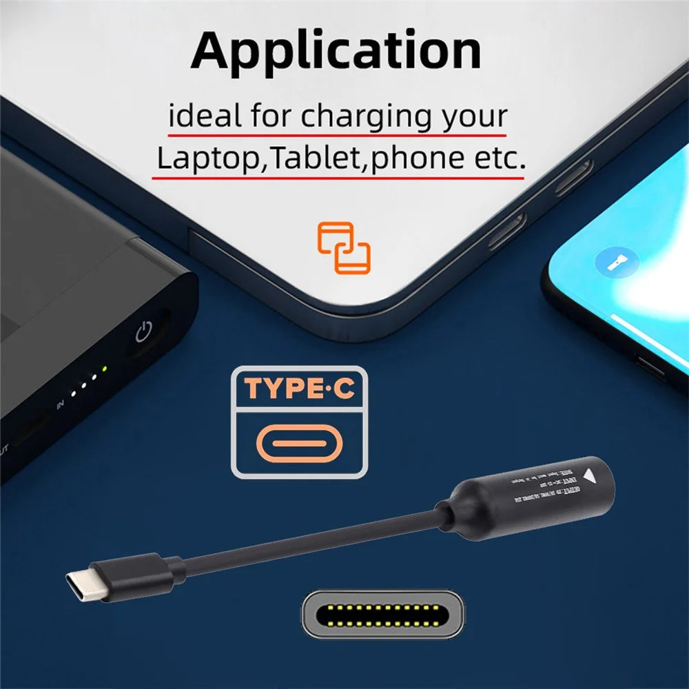 UC-149-4017MM DC Jack 4.0x1.7mm Input Female to Type-C Male Power Plug Charge Cable for Laptop Phone PD9V 15V 20V - 4