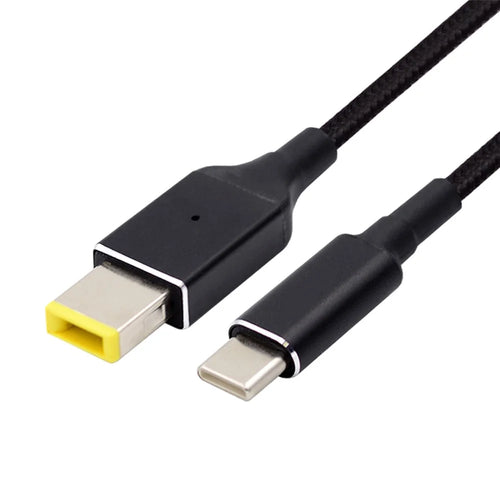 UC-106-DC135W Type-C 135W to DC Rectangle 11.0x4.5mm Power PD Charge Cable for Lenovo Thinkpad X1 Legion Y7000P Laptop DC20V 6.25A - 1