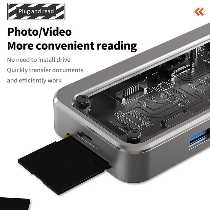 SW8V 8 in 1 Type-C Docking Station Portable USB Hub Adapter USB-C to USB3.0 / USB2.0 / Type-C2.0 / 100M Ethernet - 3