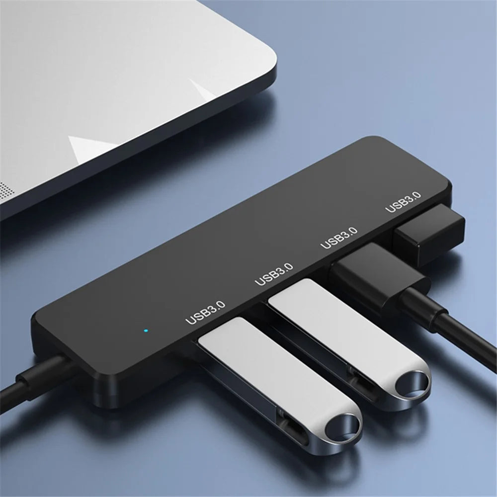 S-304 4-Port USB Adapter Charging + Data Transmission USB 3.0 Hub Expansion Dock Station Converter - 7