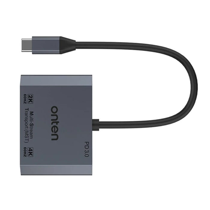 ONTEN M205 3-in-1 Type-C to HD+VGA Adapter Cable with PD Fast Charging USB-C Video Converter - Black - 3