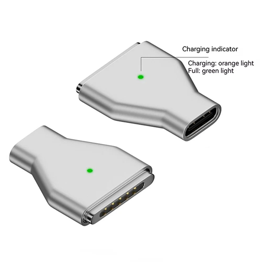 Type-C Female to for Magsafe 3 Magnetic Charging Adapter 140W PD Converter for Macbook Pro - Straight - 2