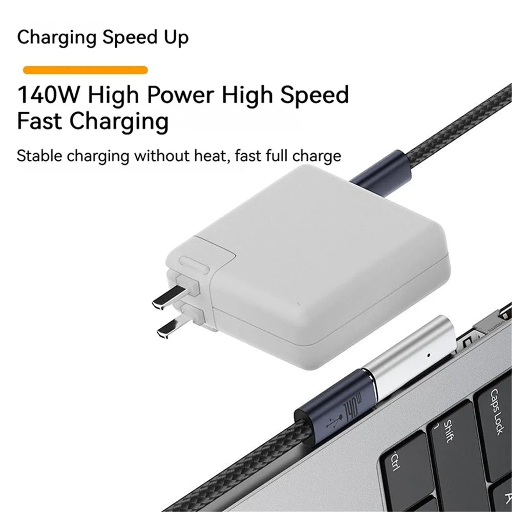 Type-C Female to for Magsafe 3 Magnetic Charging Adapter 140W PD Converter for Macbook Pro - Straight - 5