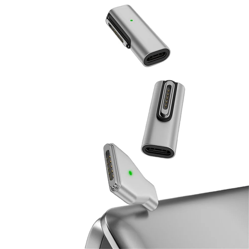 Type-C Female to for Magsafe 3 Magnetic Charging Adapter 140W PD Converter for Macbook Pro - Straight - 7