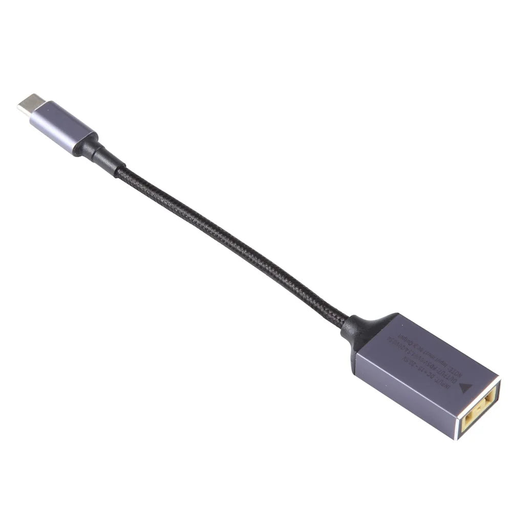 Type-C Male to Square Female Converter Cable Nylon Braided Adapter Coard for Lenovo - 3