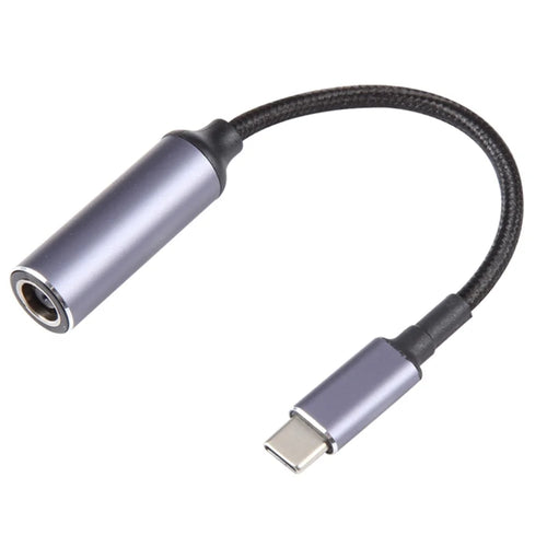 Type-C Male to 7.4x0.6mm Female Power Cord Nylon Braided Converter Cable - 1