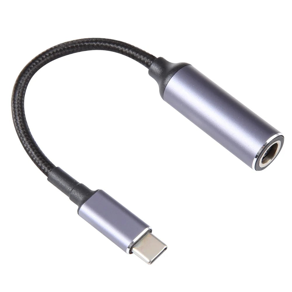 Type-C Male to 7.9x0.9mm Female Charge Converter Nylon Braided 5V 9V 20V Power Plug Charge Cable - 2