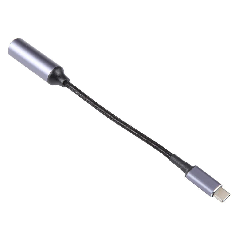 Type-C Male to 7.9x0.9mm Female Charge Converter Nylon Braided 5V 9V 20V Power Plug Charge Cable - 3