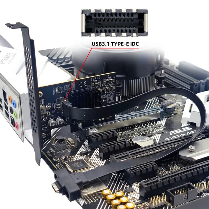 UC-104-EF USB 3.2 Gen2 Type-E 20Gbps Front Panel Socket to PCI-E 4X Express Card Adapter for Desktop Motherboard (ASM3242 Chipset) - 4