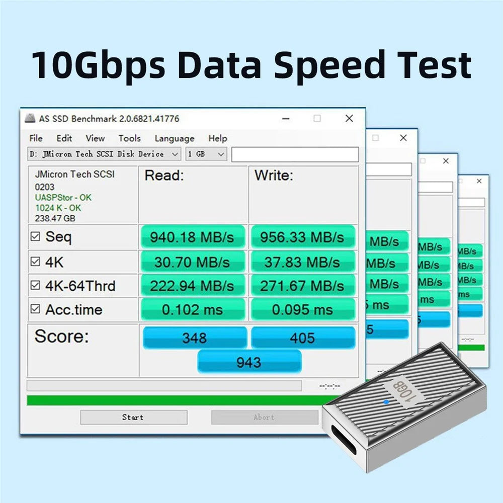 UC-017-FE USB 3.1 Type C Female to USB 3.0 A Female 10Gbps Data Transfer 120W Power Adapter OTG Converter - 4