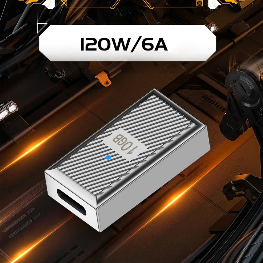 UC-017-FE USB 3.1 Type C Female to USB 3.0 A Female 10Gbps Data Transfer 120W Power Adapter OTG Converter - 6