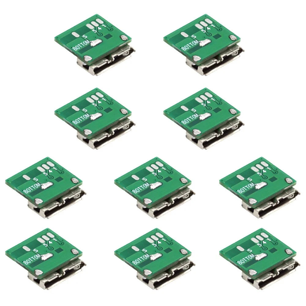 CN-007 10Pcs Micro USB 3.0 10pin Female Socket Receptacle Adapter Board Mount SMT Type with PCB - 1