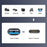 UC-029-TC001 USB 3.1 Type C Female to USB 3.0 Type-A Male 90 Degree Right Angled Flat Type 10Gbps Data 120W Power Adapter - 4