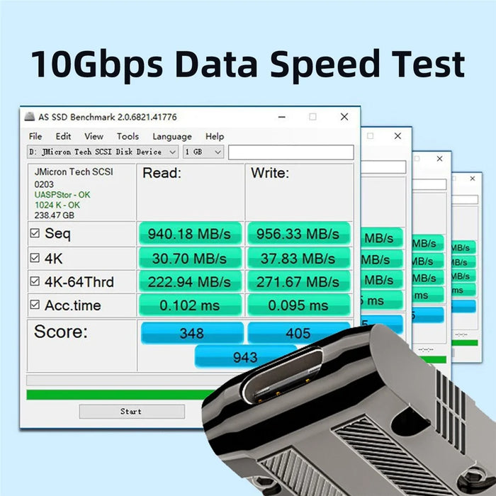 UC-029-TC001 USB 3.1 Type C Female to USB 3.0 Type-A Male 90 Degree Right Angled Flat Type 10Gbps Data 120W Power Adapter - 6