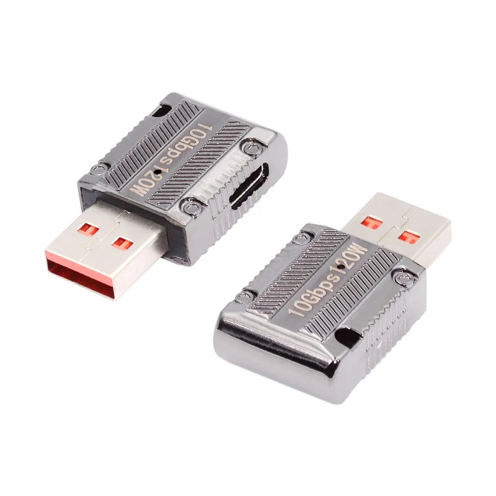 UC-029-TC003 120W 10Gbps USB 3.1 Type C Female Right Angled to USB 3.0 Type-A Male Straight Type Power Adapter - 3
