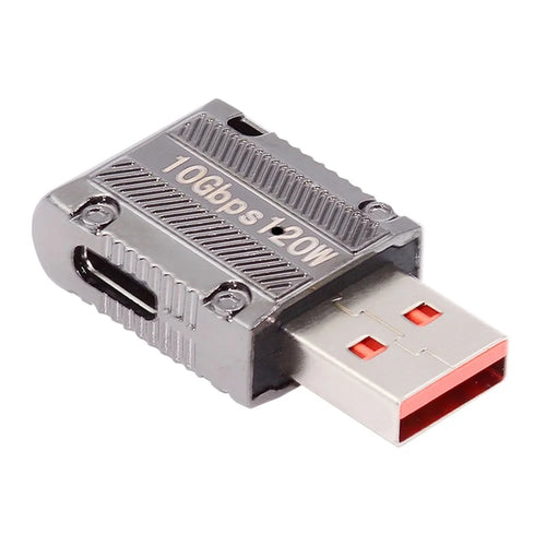 UC-029-TC004 USB 3.1 Type C Female Left Angled to USB 3.0 Type-A Male Straight Type 10Gbps 120W Power Adapter - 1