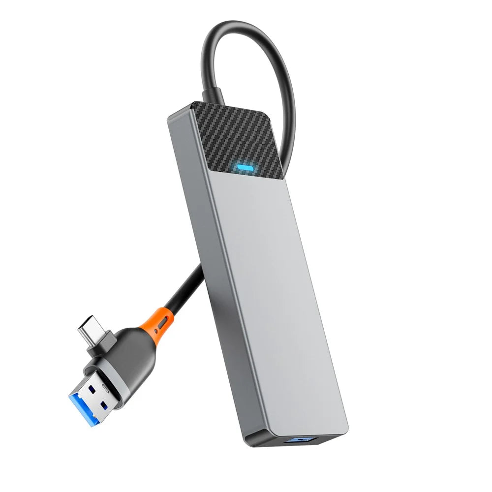 WIWU A431C Linker Series USB-A&C Hub Adapter 4-in-1 Portable Docking Station with 3 USB3.0+USB-C 3.0 - 4