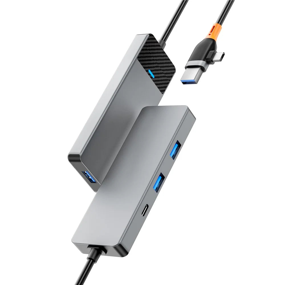WIWU A431C Linker Series USB-A&C Hub Adapter 4-in-1 Portable Docking Station with 3 USB3.0+USB-C 3.0 - 5
