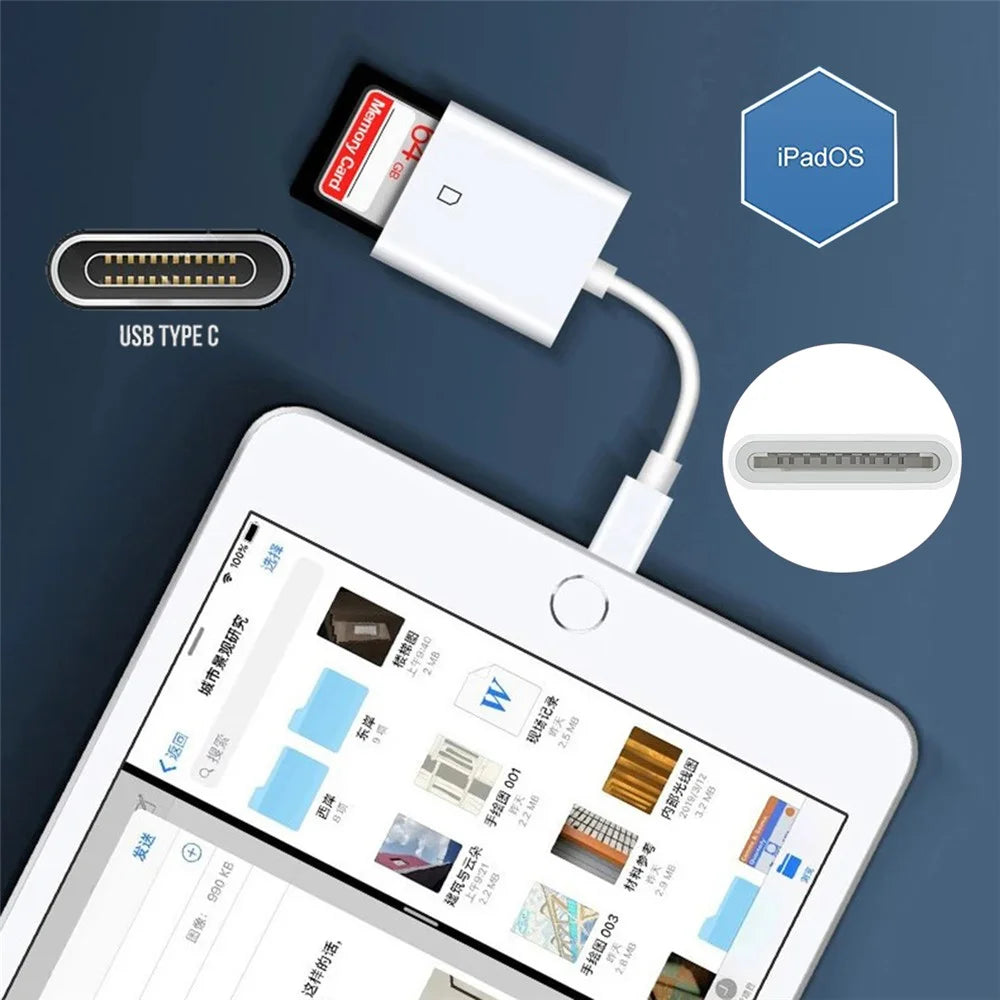 UC-155-SD001 USB 2.0 USB-C to Standard SD SDXC SDHC Card Reader Adapter for MacBook Laptop Tablet Phone - 5