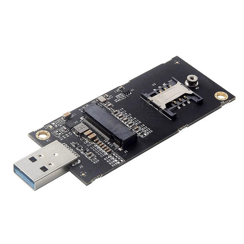 EP-026 NGFF M.2 Key-B WWAN to USB 3.0 Adapter Riser Card with SIM Slot for 3G / 4G / 5G LTE Wireless Module Modem Card - 1