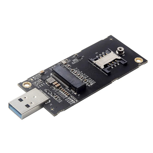 EP-026 NGFF M.2 Key-B WWAN to USB 3.0 Adapter Riser Card with SIM Slot for 3G / 4G / 5G LTE Wireless Module Modem Card - 1