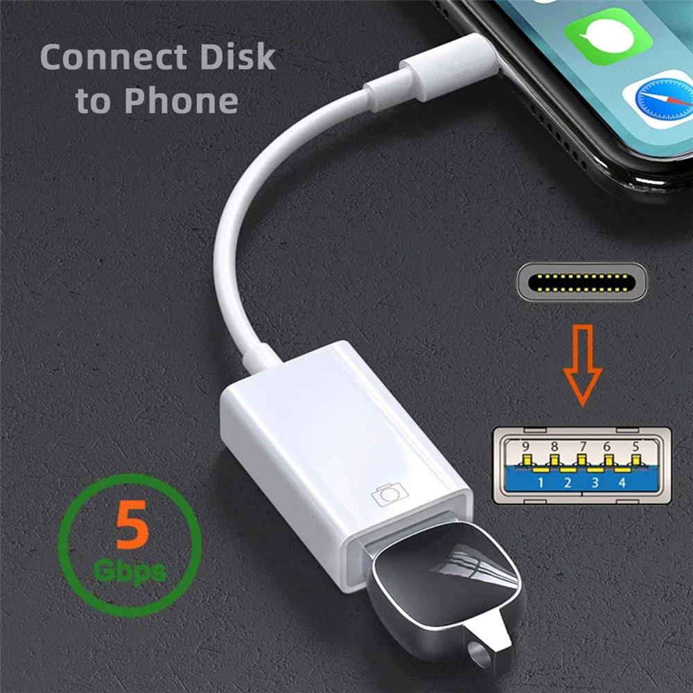 UC-155-TC001 Type-C to Type-A USB3.0 Female Adapter Compatible with Macbook Laptop Tablet Phone - 2