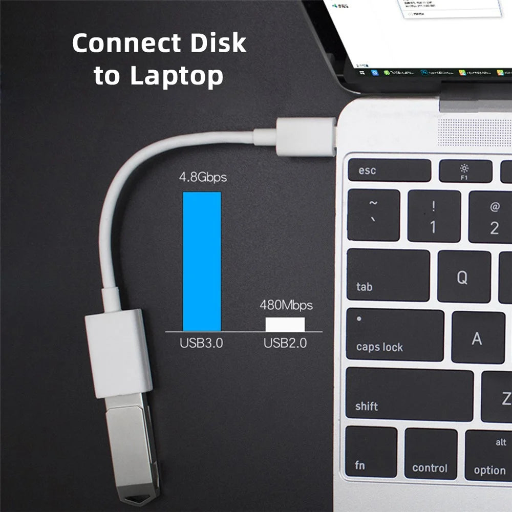 UC-155-TC001 Type-C to Type-A USB3.0 Female Adapter Compatible with Macbook Laptop Tablet Phone - 5