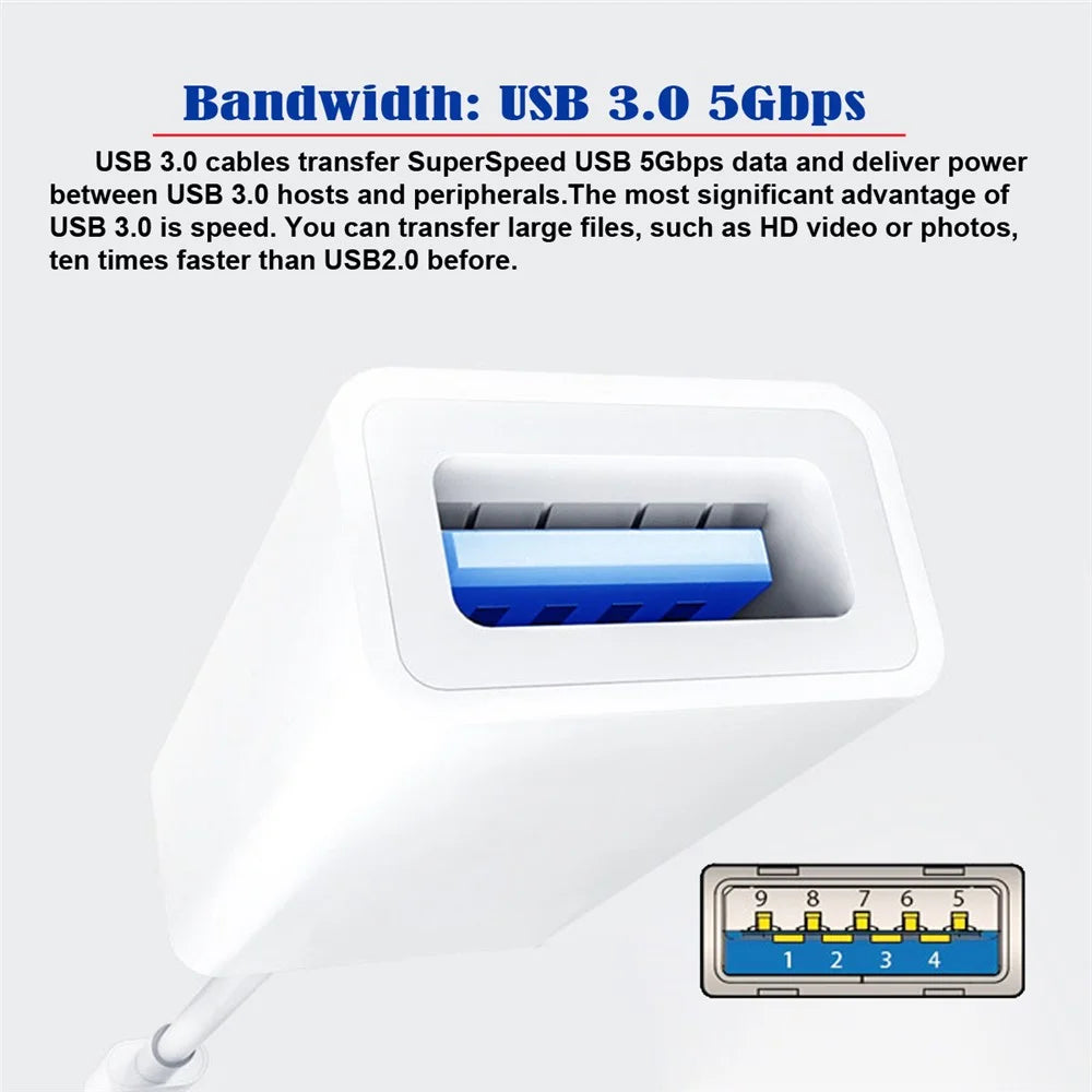 UC-155-TC001 Type-C to Type-A USB3.0 Female Adapter Compatible with Macbook Laptop Tablet Phone - 7