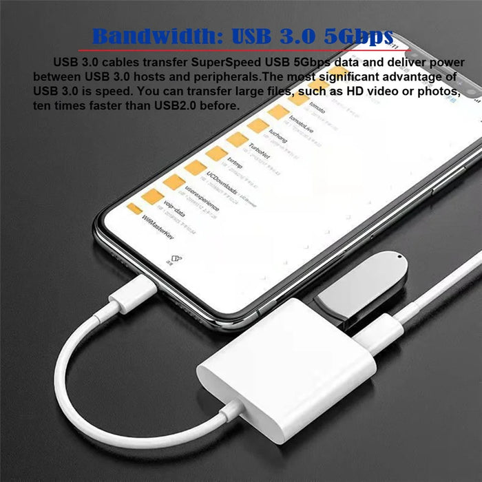 UC-155-TC002 Type-C to Type-A USB3.0 Female with PD Power Charge Adapter Compatible with Macbook Laptop Tablet Phone - 3