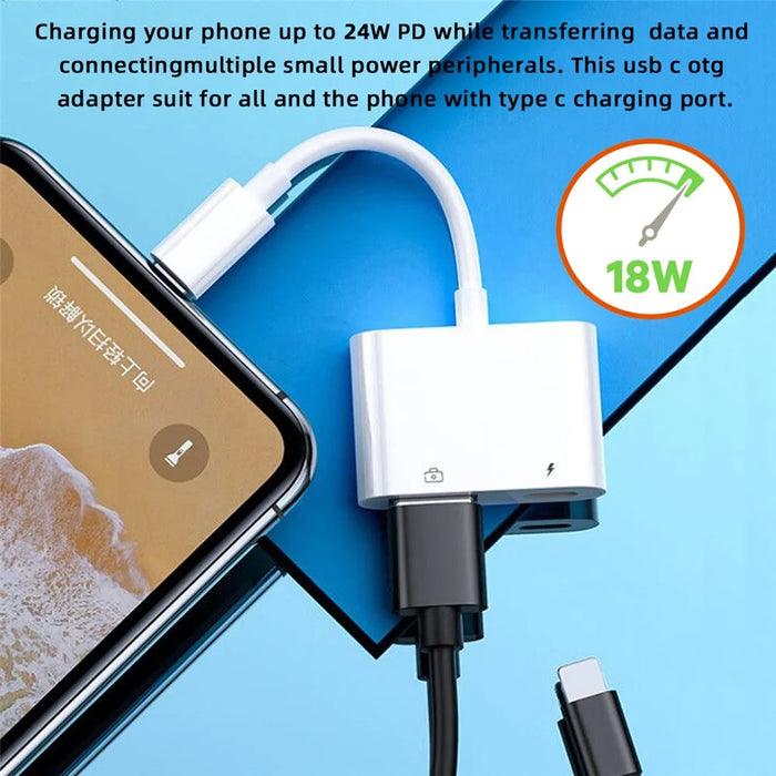 UC-155-TC002 Type-C to Type-A USB3.0 Female with PD Power Charge Adapter Compatible with Macbook Laptop Tablet Phone - 7